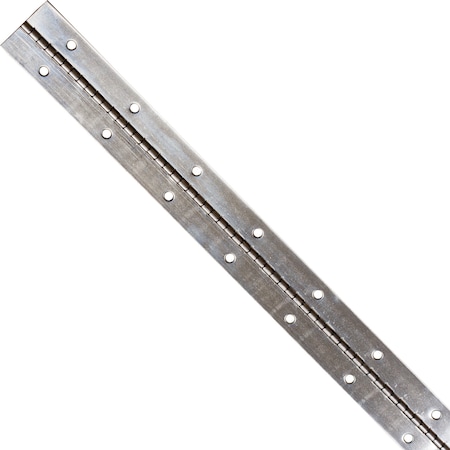 Hardware Resources Bright Nickel 1-1/2" 21 Gauge Steel Piano Hinge in 6 ft Length 5414